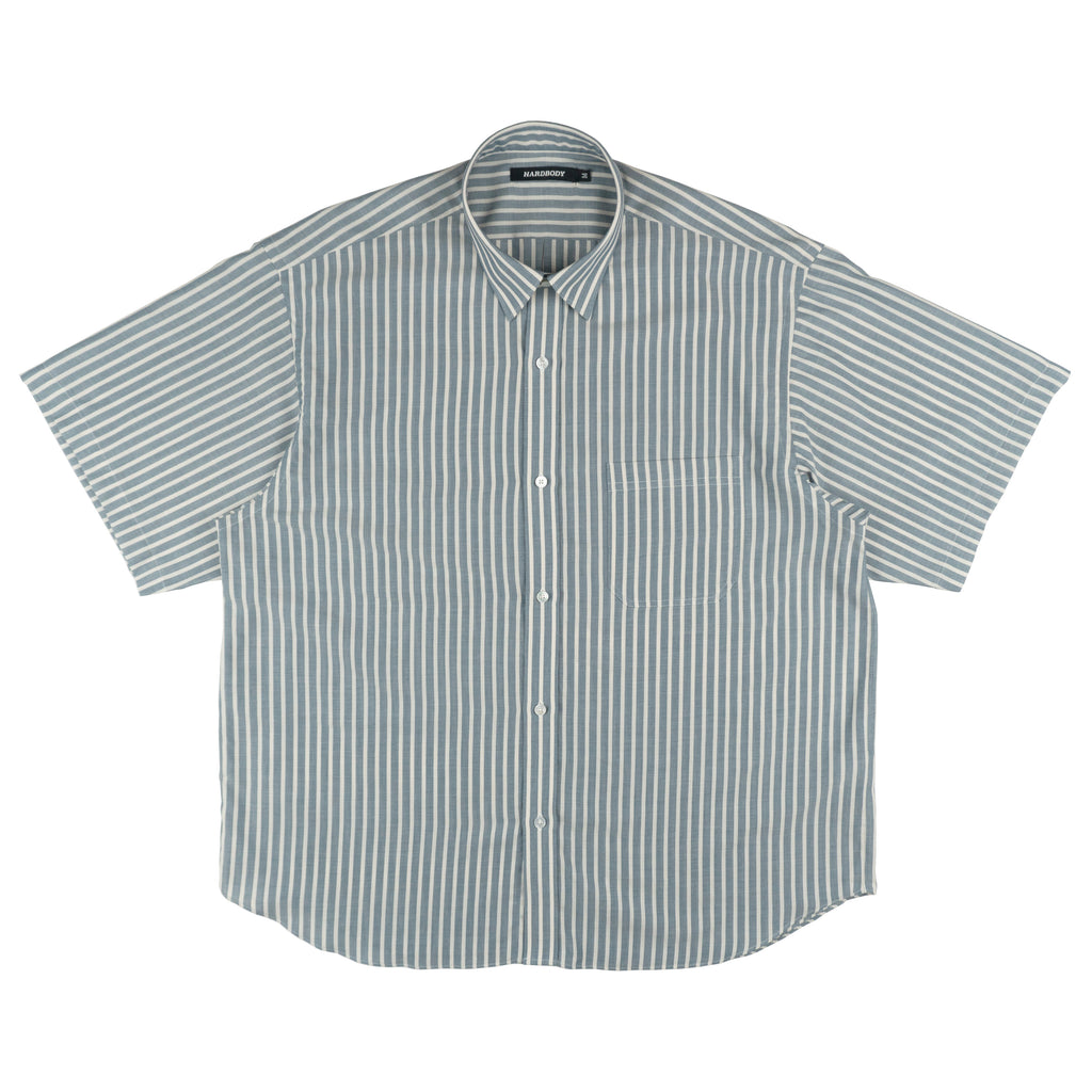 HARDBODY SHORT SLEEVE - STRIPED LINEN - LEFT POCKET
