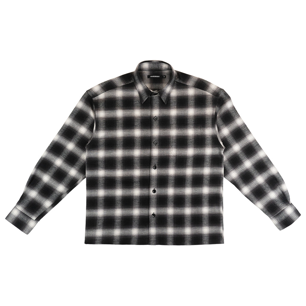 HARDBODY WORK SHIRT -  FLANNEL - OMBRE BLACK/WHITE