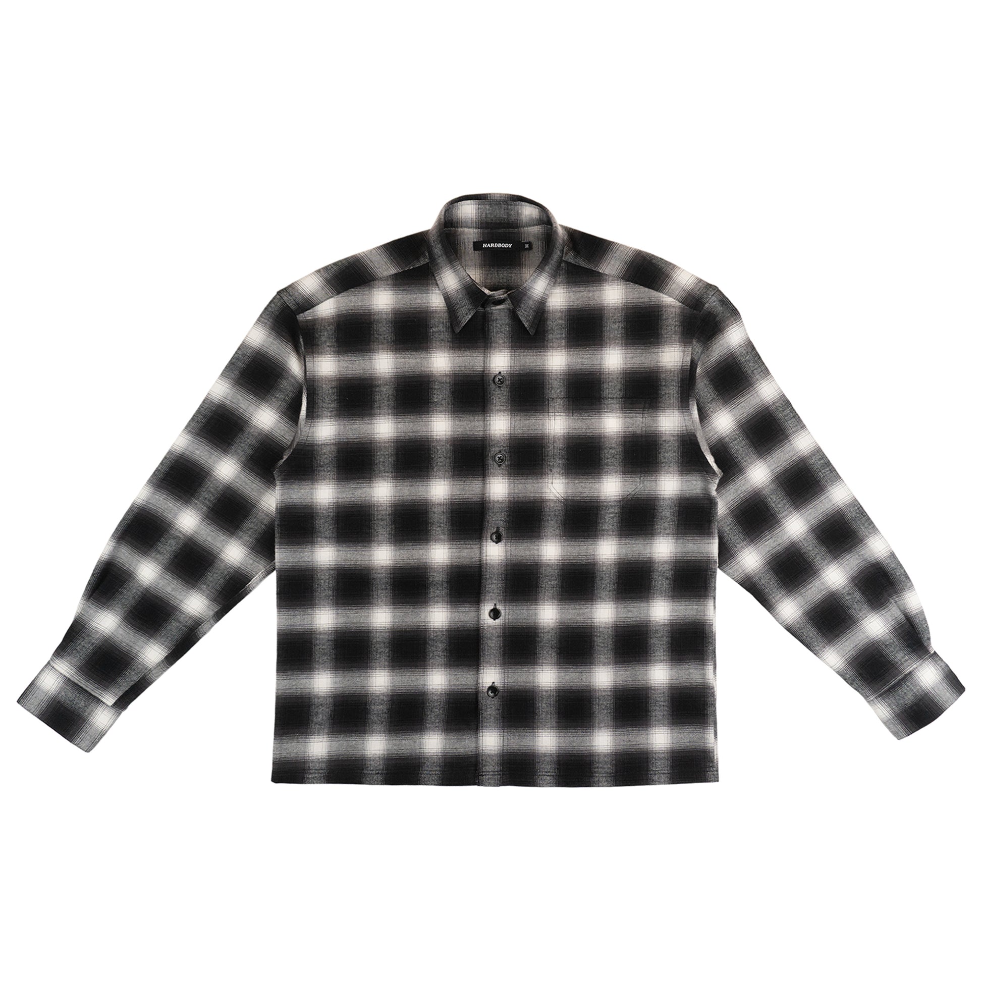 HARDBODY WORK SHIRT -  FLANNEL - OMBRE BLACK/WHITE