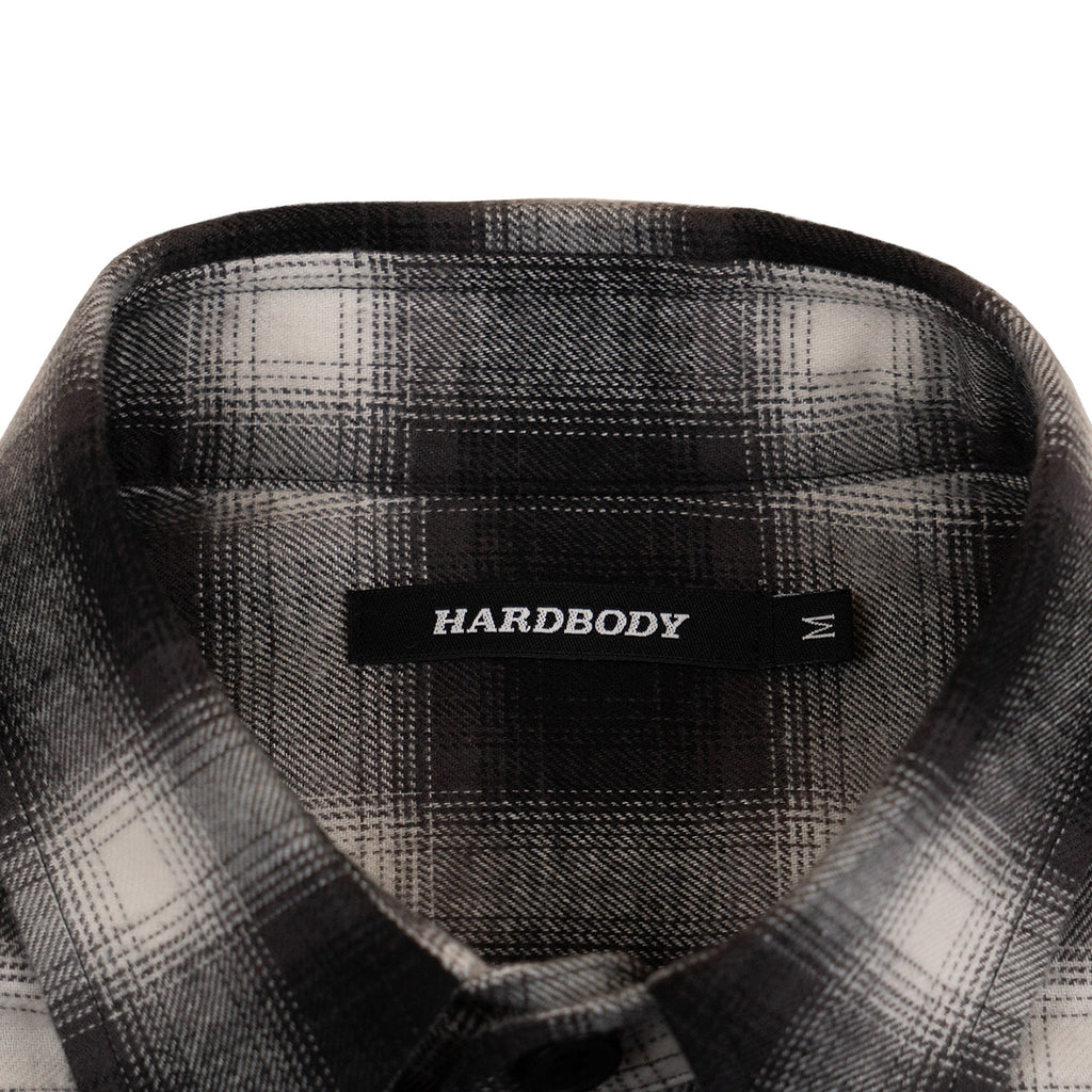 HARDBODY WORK SHIRT -  FLANNEL - OMBRE BLACK/WHITE