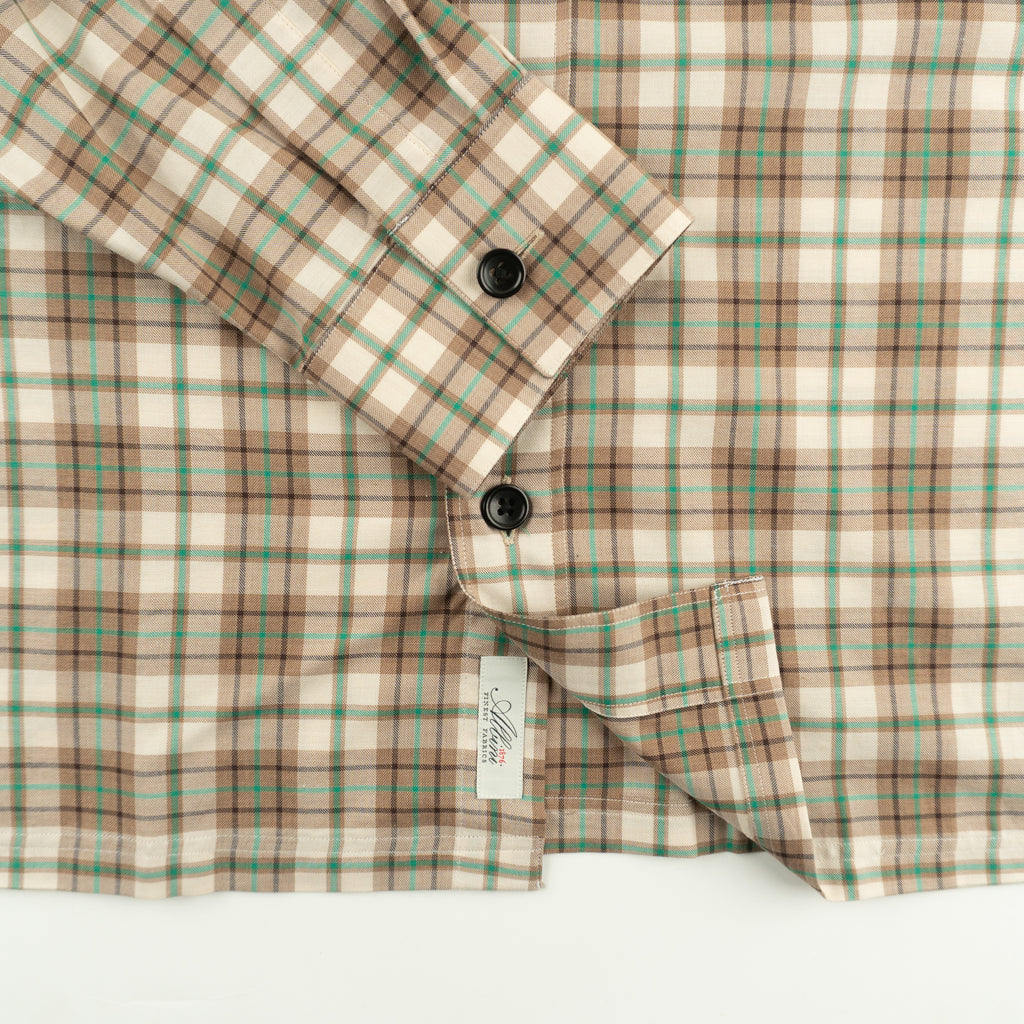 HARDBODY WORK SHIRT -  ALBINI 1876 - BROWN/GREEN