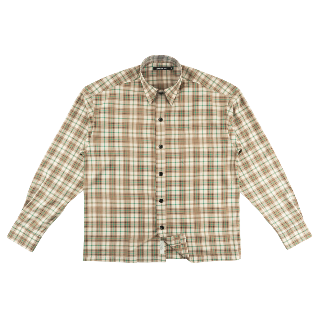HARDBODY WORK SHIRT -  ALBINI 1876 - BROWN/GREEN