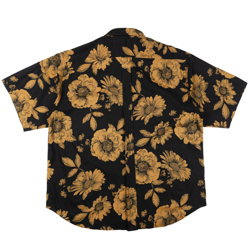 HARDBODY SHORT SLEEVE LEFT POCKET BUTTON UP (BLACK/FLORAL)